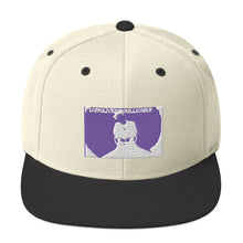 Load image into Gallery viewer, NEW WHITE AND PURP O snapback HATS